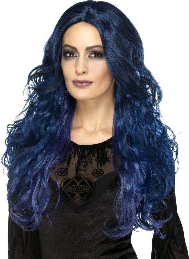 Peruca Occult Witch Suvite Albastre, #1, Carnaval24