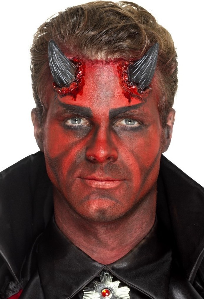 Coarne latex Diablo Jr, Negre, #1, Carnaval24