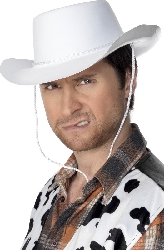 Palarie Cowboy Alba - Plastic, #1, Carnaval24